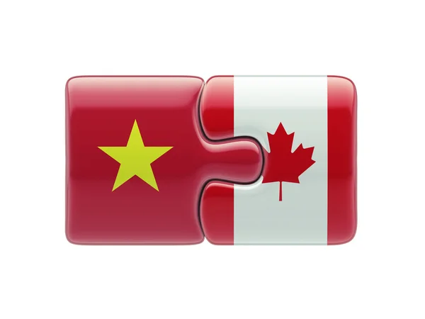 Vietnam Canada puzzel Concept — Stockfoto