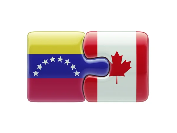 Venezuela Canada Puzzle-Konzept — Stockfoto