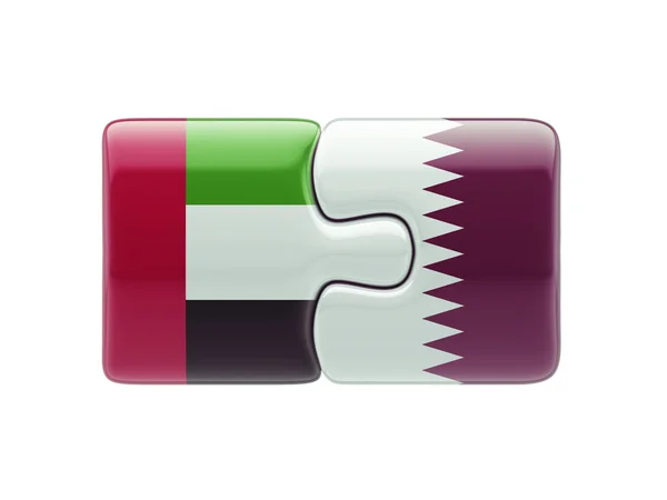 Катар United Arab Emirates Puzzle Concept — стоковое фото