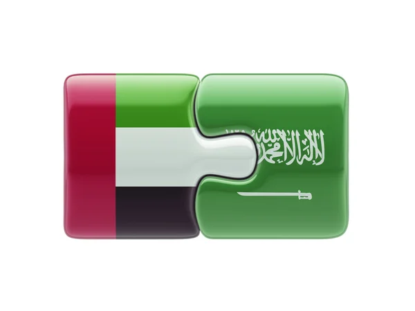 Саудовская Аравия United Arab Emirates Puzzle Concept — стоковое фото