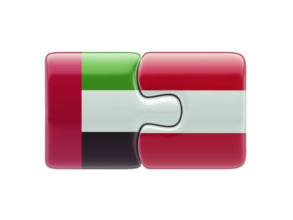 Áustria United Arab Emirates Puzzle Concept — Fotografia de Stock