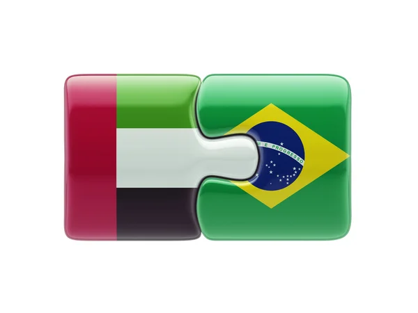 Бразилия United Arab Emirates puzzle Concept — стоковое фото