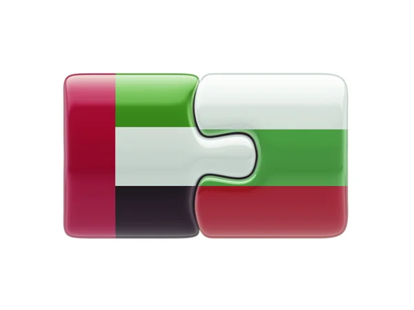 Bulgária United Arab Emirates puzzle Conceito — Fotografia de Stock