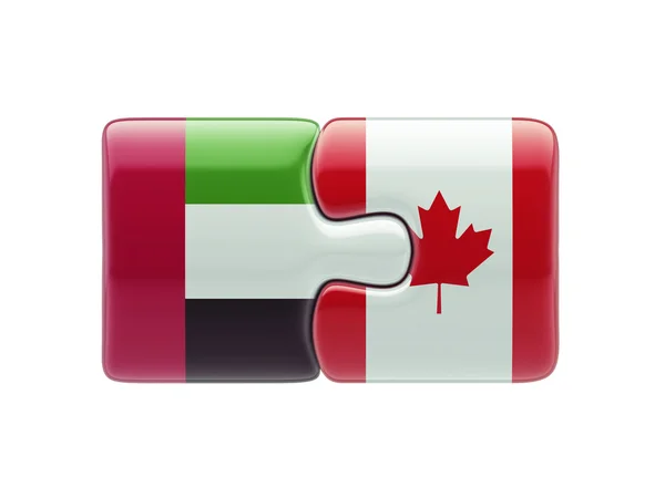 Canada United Arab Emirates puzzle Concept — Stock Photo, Image