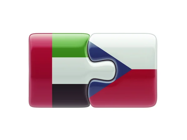 Чешская Республика United Arab Emirates puzzle Concept — стоковое фото