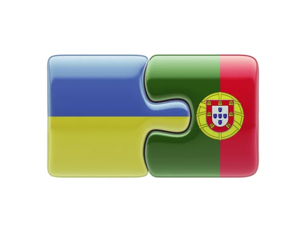Portugal Ukraine  Puzzle Concept - Stock-foto