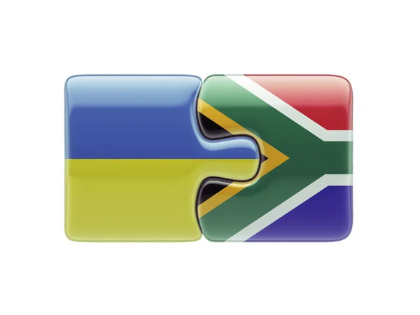 South Africa Ukraine  Puzzle Concept — Stock Photo, Image