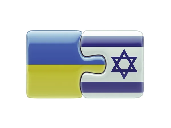 Ukraine Israel  Puzzle Concept — Stock Photo, Image