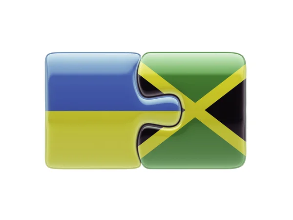 Ucrânia Jamaica Puzzle Concept — Fotografia de Stock