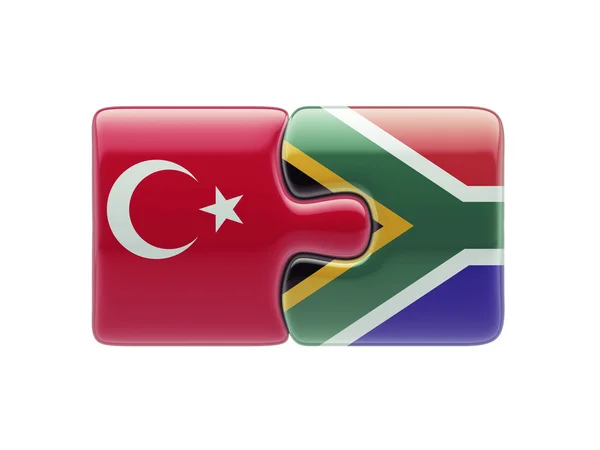 Afrique du Sud Turquie Puzzle Concept — Photo