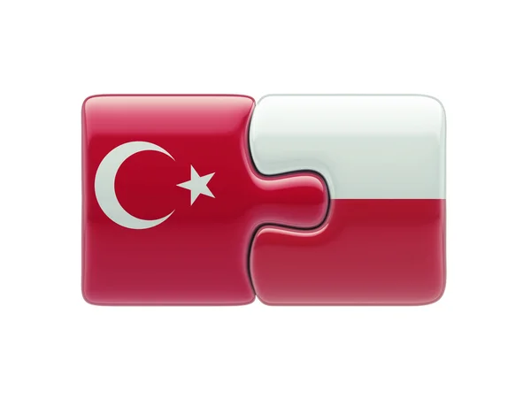 Polônia Turquia Puzzle Concept — Fotografia de Stock