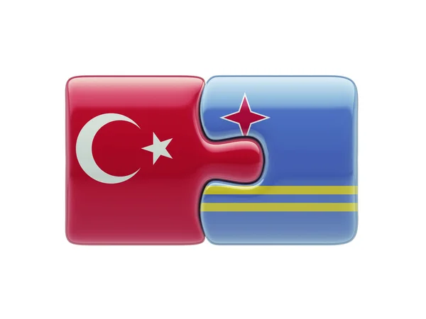 Turkey Aruba  Puzzle Concept — Stock Photo, Image