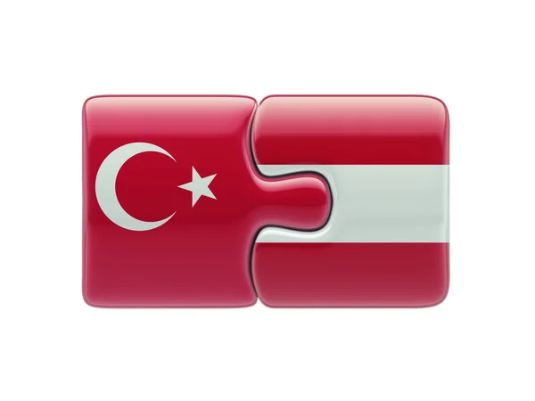 Turquia Áustria Puzzle Concept — Fotografia de Stock
