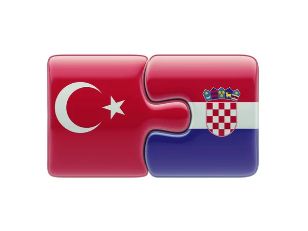 Turquie Croatie Puzzle Concept — Photo