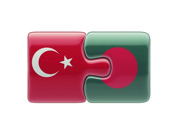 Turkey Bangladesh  Puzzle Concept — Stock Photo, Image