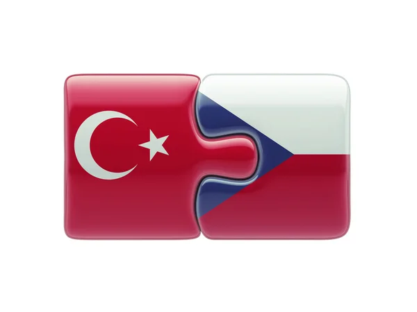 Turquia República Checa Puzzle Conceito — Fotografia de Stock