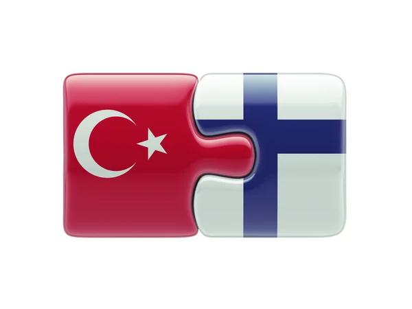 Türkei Finnland Puzzle-Konzept — Stockfoto