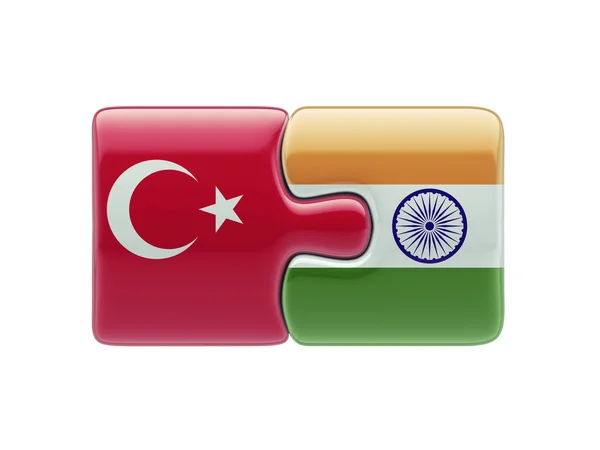 Turkey India  Puzzle Concept — Stock Photo, Image