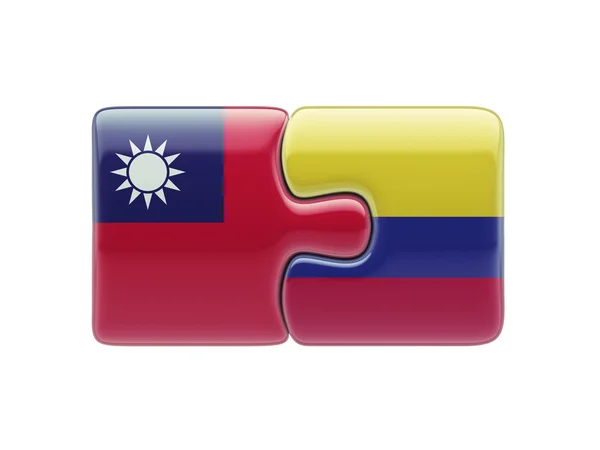 Sweden Colombia  Puzzle Concept — Stock Photo, Image