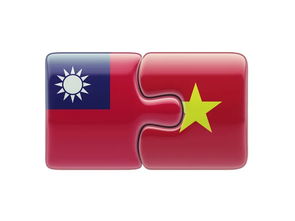 Vietnam Taiwan  Puzzle Concept — Stock Photo, Image