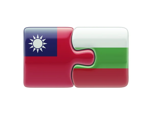 Taiwan Bulgária Puzzle Concept — Fotografia de Stock