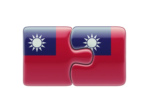 Taiwan puzzel Concept — Stockfoto