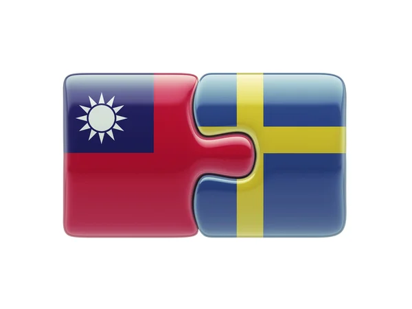 Zweden Taiwan puzzel Concept — Stockfoto