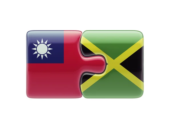 Taiwan Jamaica puzzel Concept — Stockfoto