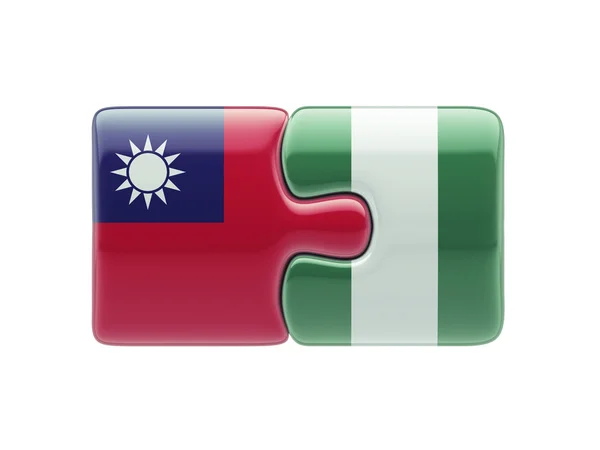 Taiwan Nigeria pussel koncept — Stockfoto