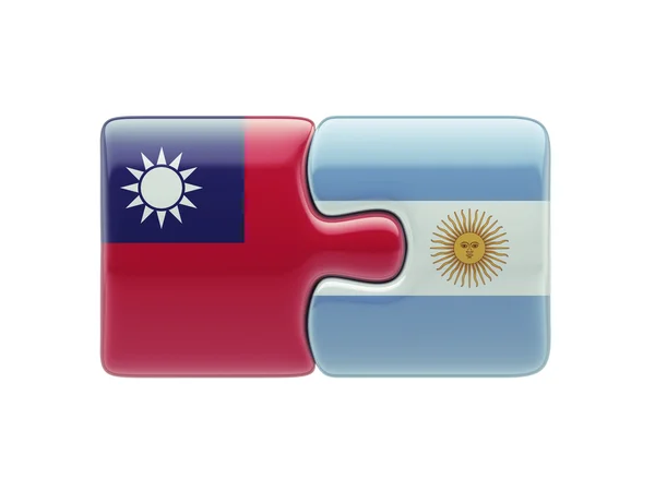 Taiwan Argentina Concetto Puzzle — Foto Stock