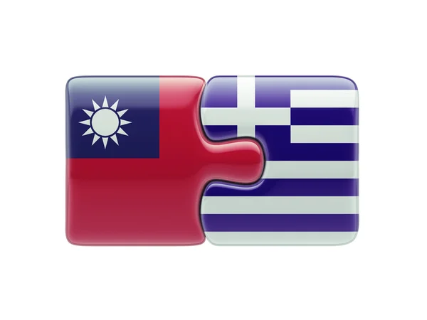 Taiwan Grécia Puzzle Concept — Fotografia de Stock
