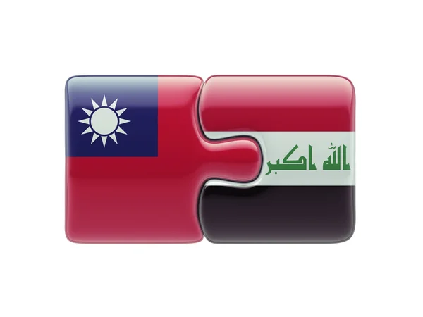 Taiwan Irak pussel koncept — Stockfoto