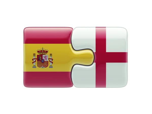 Hiszpania Anglia logiczne pojęcia — Zdjęcie stockowe