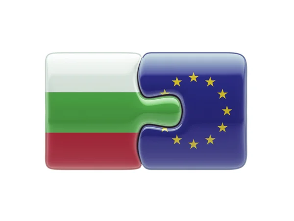 Europese Unie Bulgarije puzzel Concept — Stockfoto