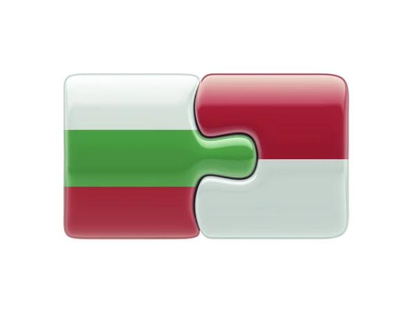 Indonezja Bułgaria logiczne pojęcia — Zdjęcie stockowe