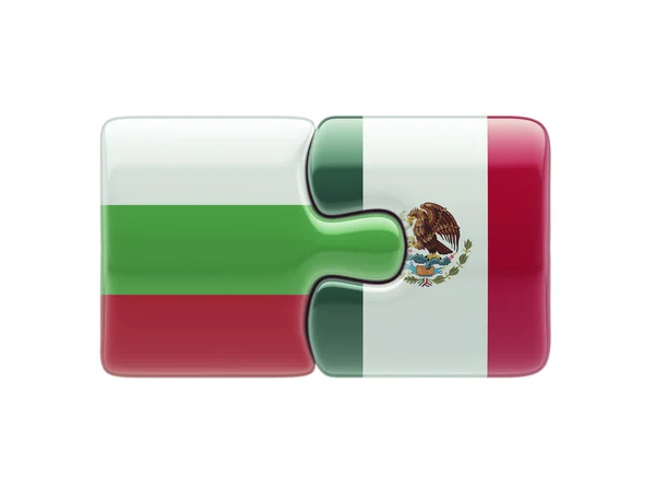 Bulgaria Mexico Puzzle Concept — Stock Photo, Image