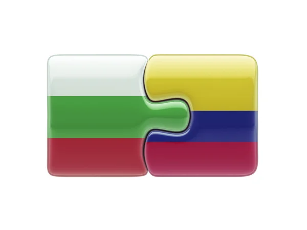 Bulgaria Colombia Puzzle Concepto — Foto de Stock