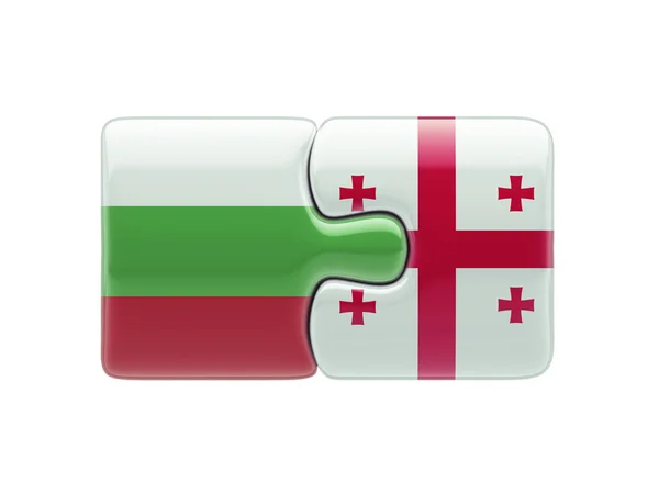 Bulgária Georgia Puzzle koncepció — Stock Fotó