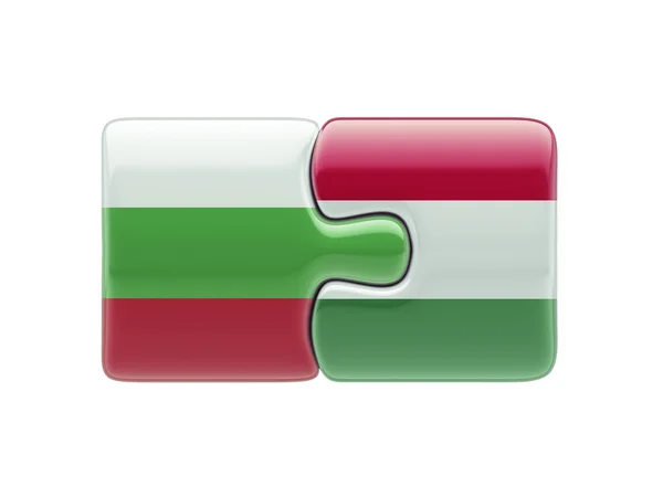 Bulgarije Hongarije puzzel Concept — Stockfoto