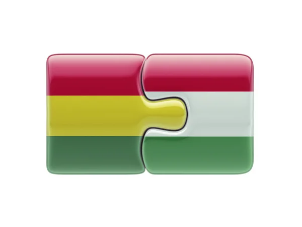 Bolivia Hungary  Puzzle Concept — Stock Photo, Image