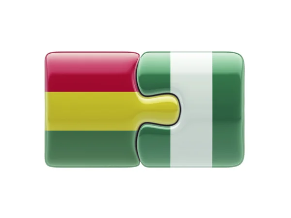 Bolivie Nigeria Puzzle Concept — Photo