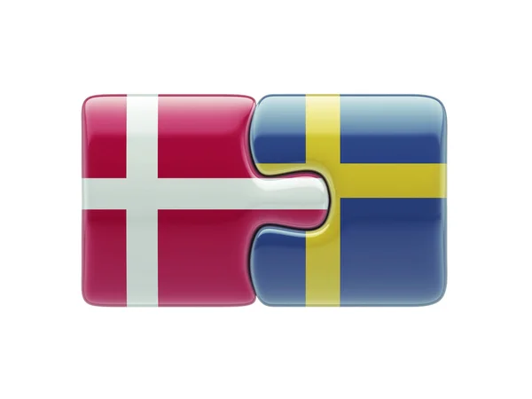 Svezia Danimarca Puzzle Concept — Foto Stock
