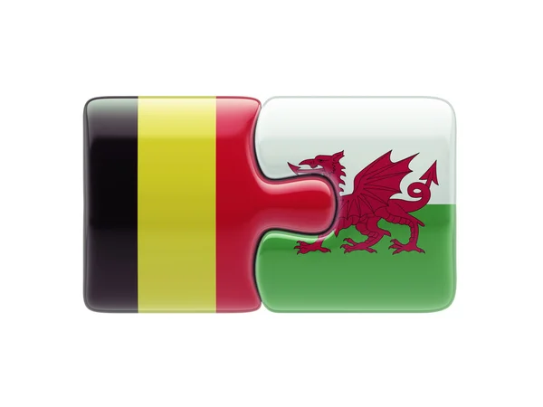 Wales België puzzel Concept — Stockfoto