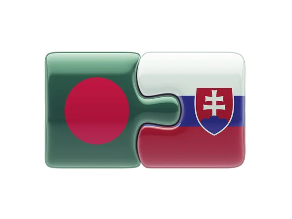 斯洛伐克孟加拉国拼图概念 — 图库照片