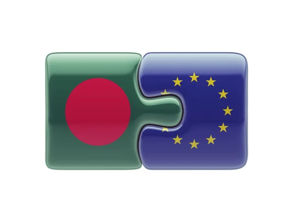 Unión Europea Bangladesh Puzzle Concept —  Fotos de Stock