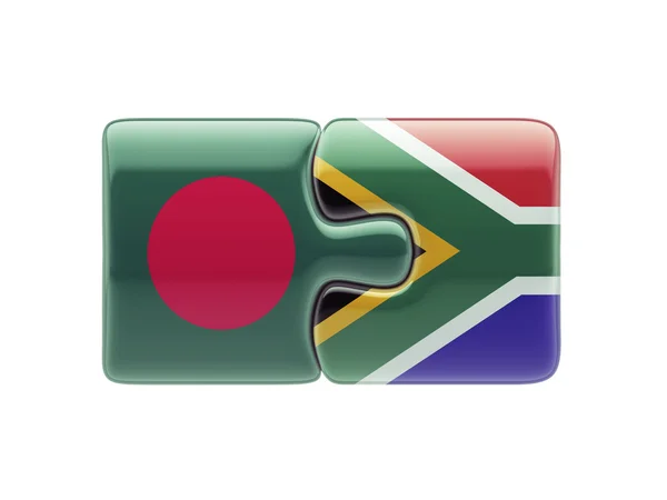 南アフリカ共和国バングラデシュ パズル コンセプト — ストック写真