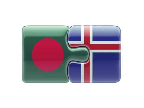 Iceland Bangladesh  Puzzle Concept — Stock Photo, Image