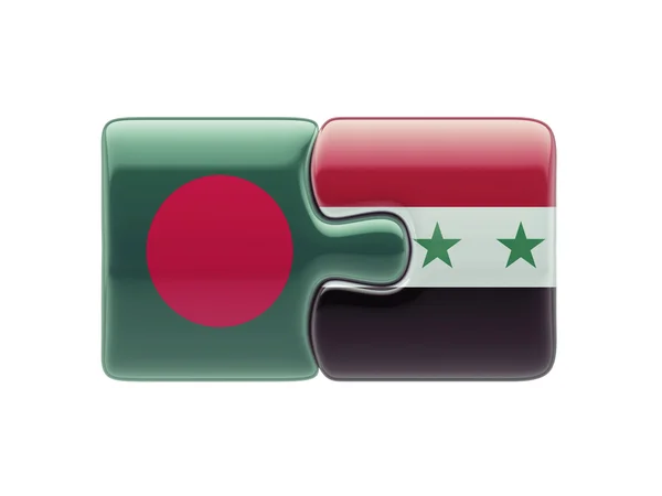 Siria Bangladesh Puzzle Concepto — Foto de Stock