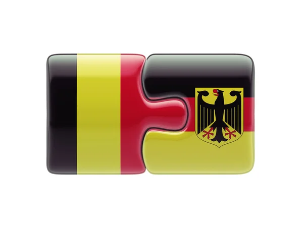 Bélgica Alemanha Puzzle Concept — Fotografia de Stock
