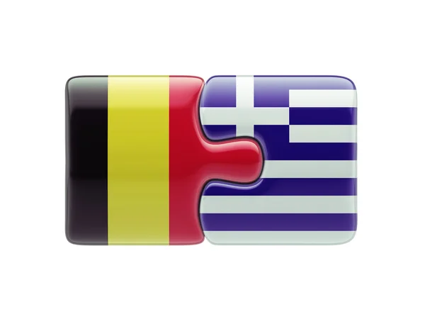 Belgium Greece  Puzzle Concept — Stock Photo, Image